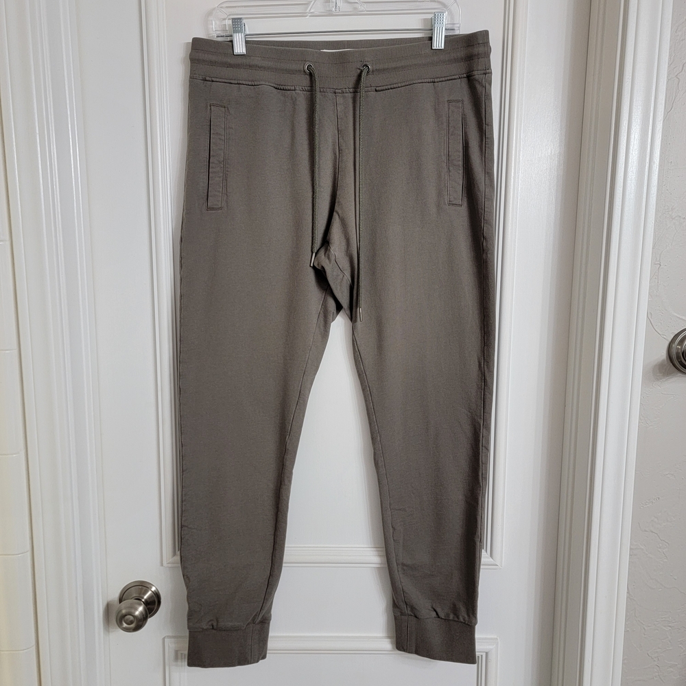 Bread & Boxers Mens Drawstring Jogger Lounge Green Pants Running Activewear. M